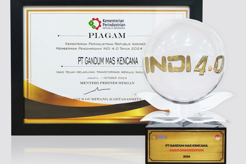 PT Gandum Mas Kencana Terima Penghargaan INDI 4.0 sebagai Perusahaan Agile