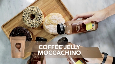 Coffee Jelly Moccachino with Colatta Drinking Chocolate