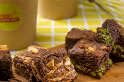 Brownies Kunafa Cube